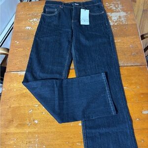 Zara Blue Wide Leg Flare Jeans